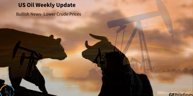 US Oil Weekly Update: Bullish News- Lower Crude Prices