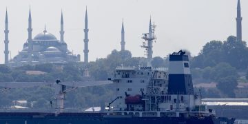 Første skip med korn fra Ukraina på vei til Libanon