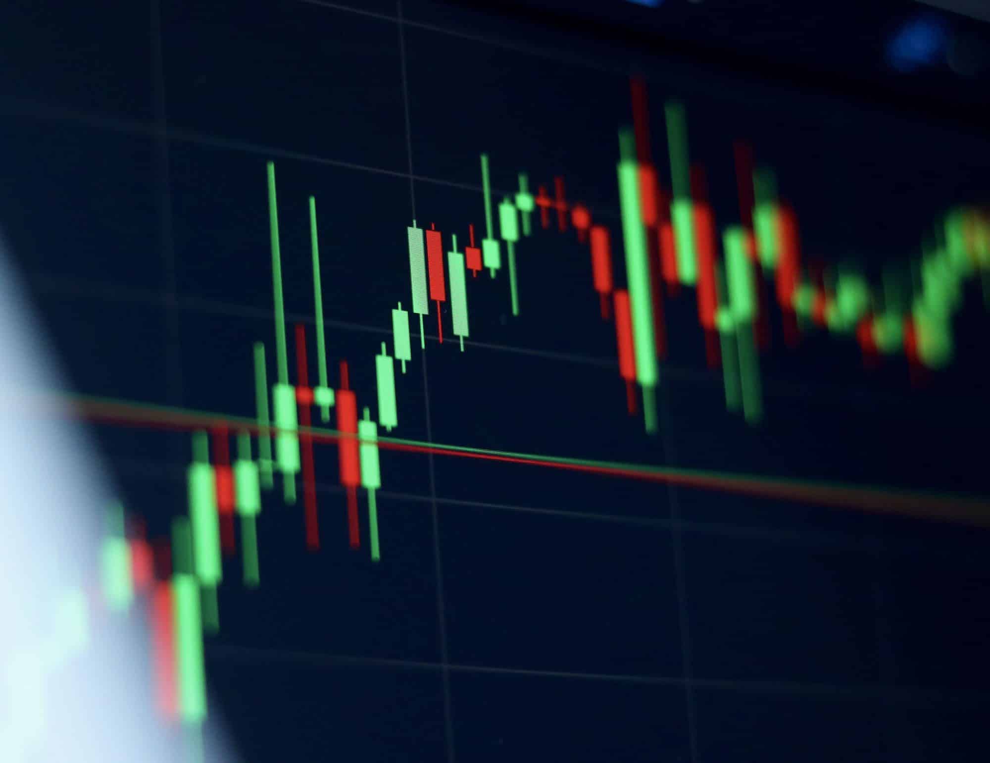 Bullish trend on screen. Trading