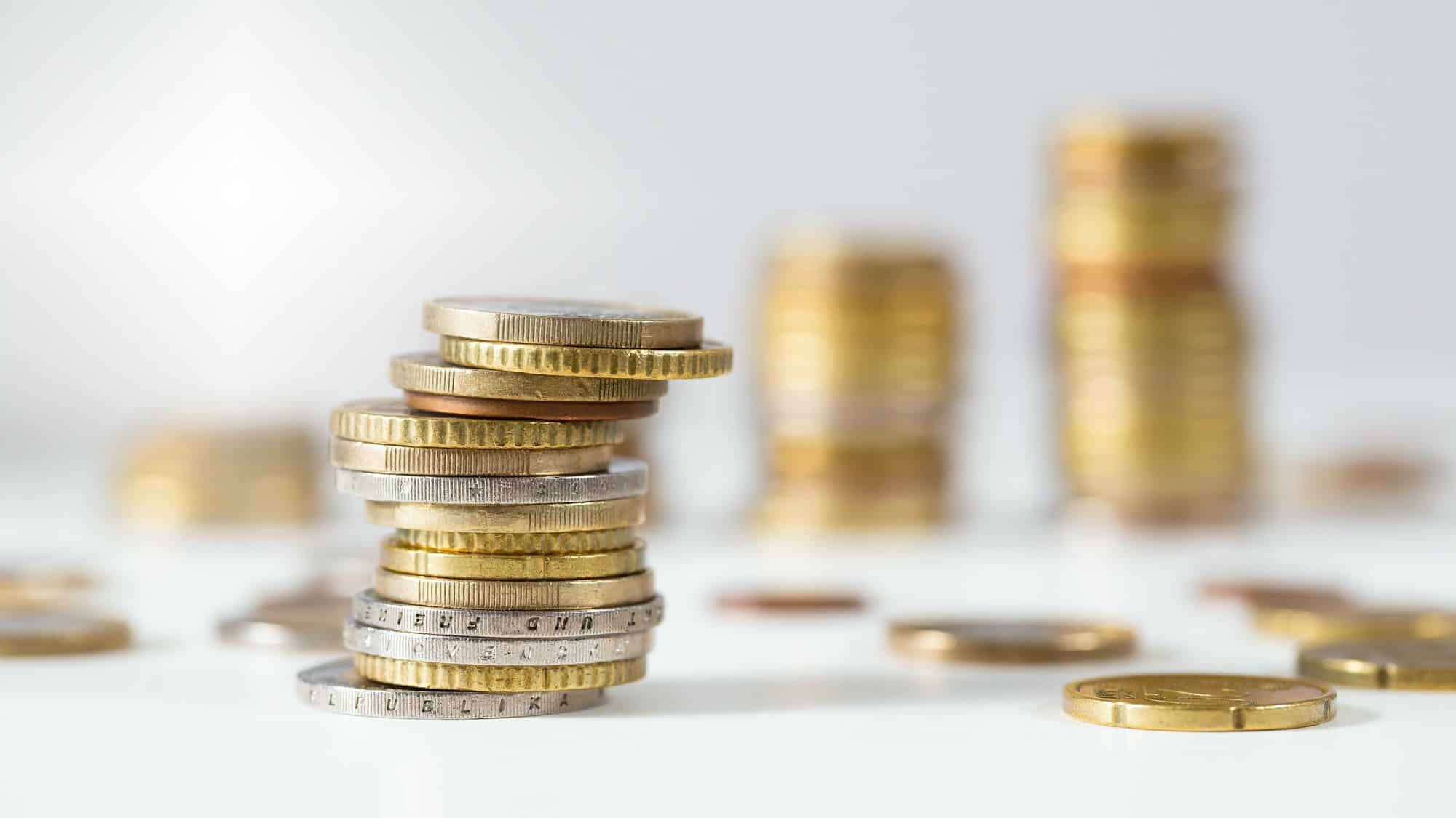 Concept of growing financial investment with copy space