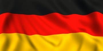 German flag waving symbol of Germany