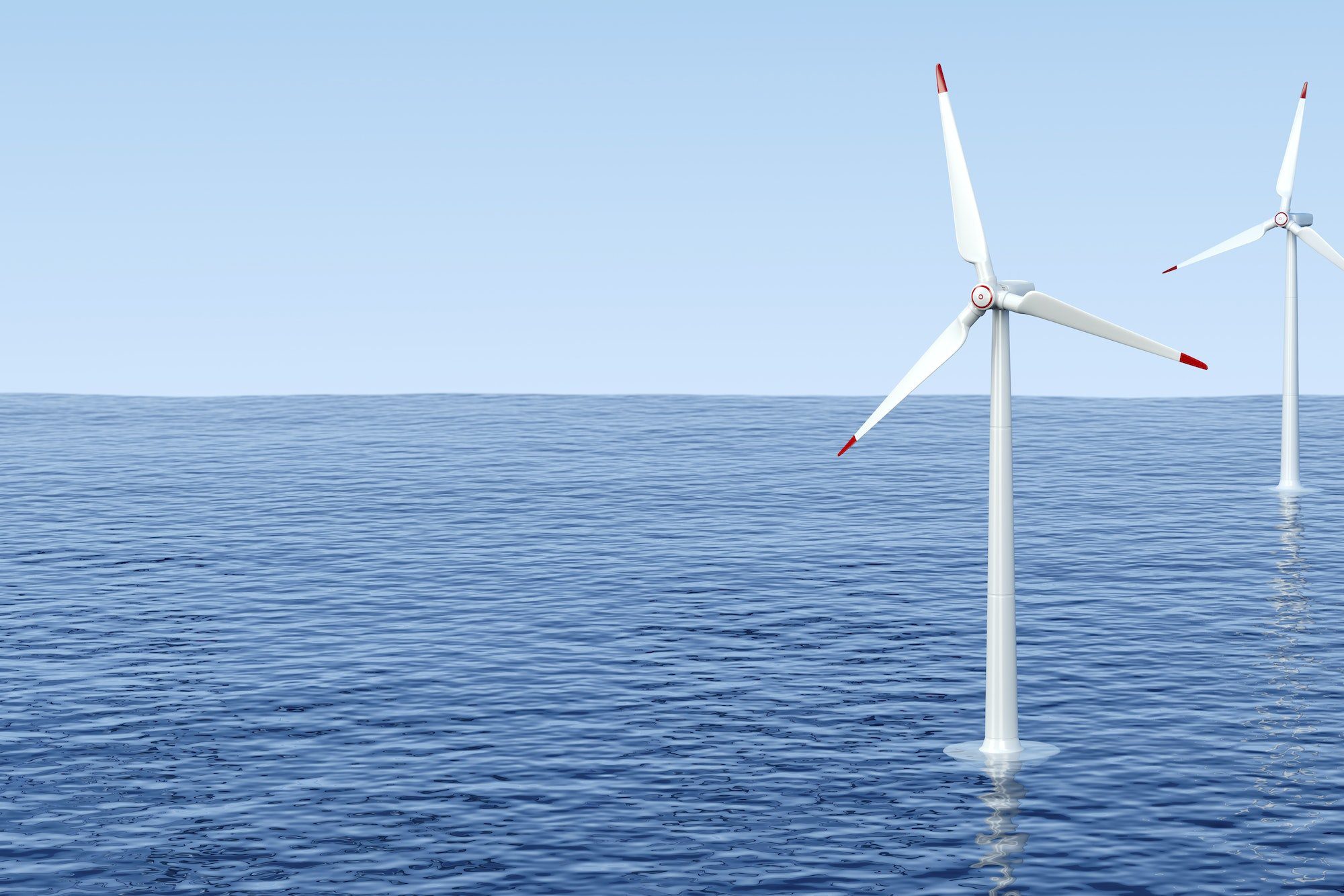 Wind turbines in the sea